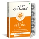 Happy Cultures Gut Feeling Digestion Supplement unik blanding av probiotika for daglig Digestive Helse B-Vitamins Gut Helse Supplement for Bloating, IBS, Digestion klinisk testet - 30 Veg Kapsler