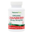 NaturesPlus Organic Cranberry 500 mg - 60 Kapsler - Hjelper til å fremme Sunn Urin Tract - USDA Certifisert Organic, Vegansk, Glutenfri, Ikke-GMO - 30 Serveringer