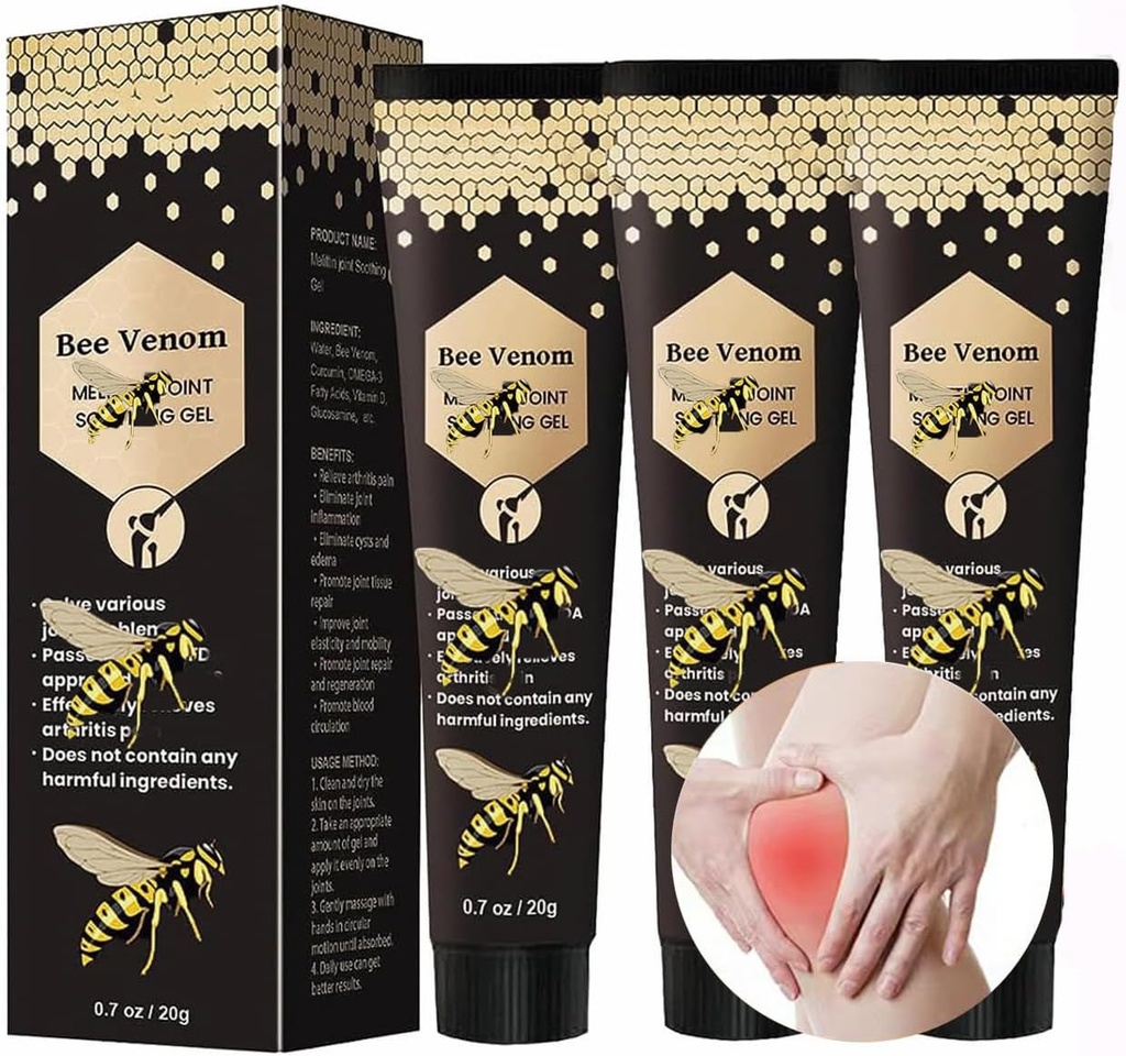 Bee Venom Relief Cream, Led & Muskel Soating Bee Venom Cream, Newzealand Bee Venom Gel (B)