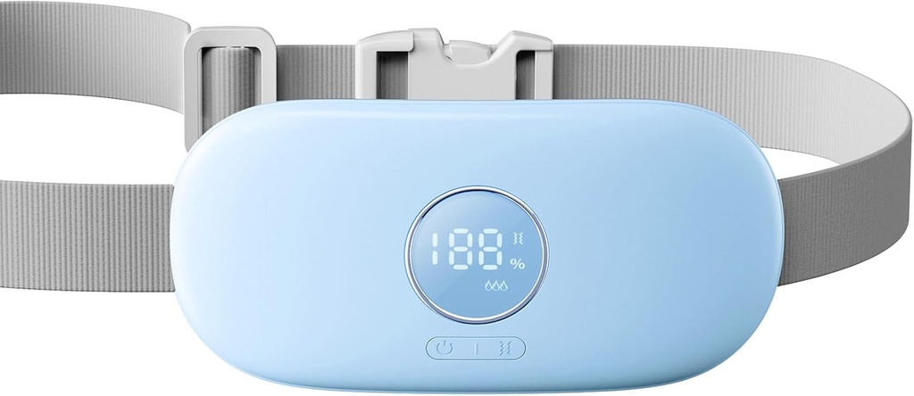 Gaiatop bærbare oppvarmingspad for periodekramper, 5000mAh oppladbart batteri, 2H timer, 3 varmenivå og 6 massemoduser for menstruell relief Periode smerte, rygg eller Belly trådløs belte for kvinner jenter