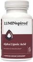 LUMINSPIRED Helse Alpha Lipoic Acid 600mg CR med Biotin 500mcg for bedre absorpsjon, 60 vegan tabletter, støtter antioksidant funksjon, glucose metabolisme og sunn nerve supplement, glutenfri