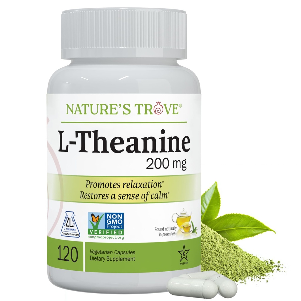 Naturens Trove L-Theanine 200 mg 120 vegetariske kapsler