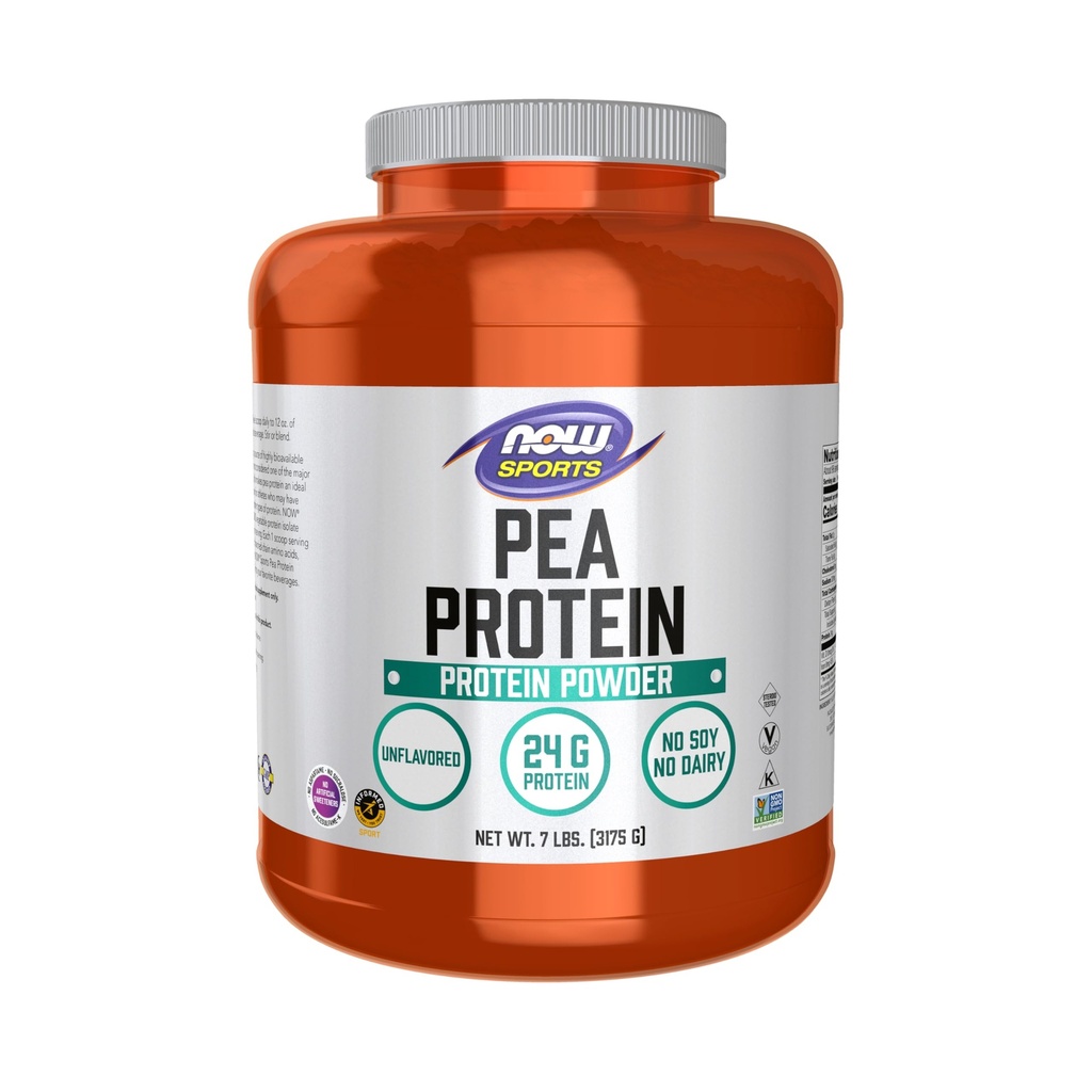 NU Foods Sport Ernæring, Pea Protein 24 g, Rask absorbering, Uslavorert pulver, 7-pund