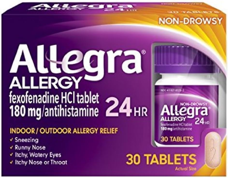 Allegra 24 timer Allergi tabletter 30 tabletter (pakke med 2)