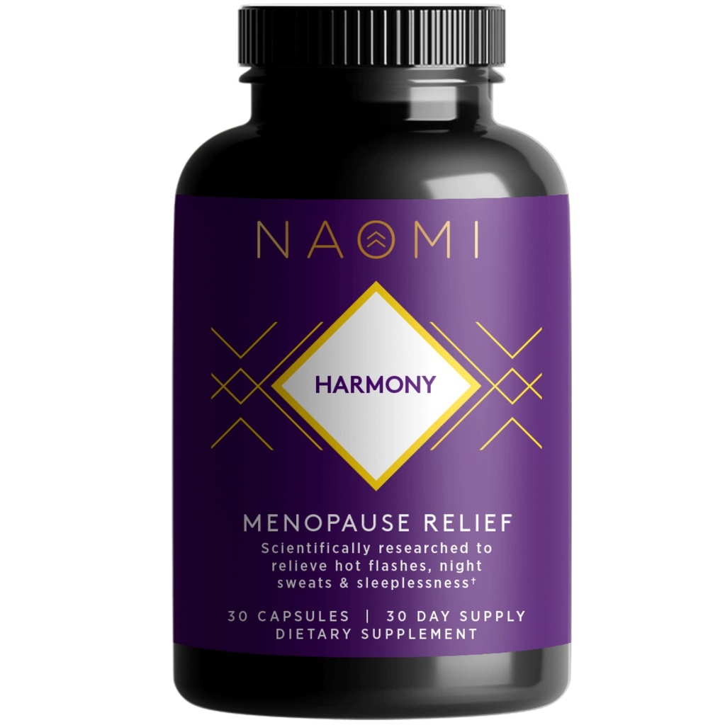 NAOMI Harmoni Menopause Relief Supplement – Hormon Balance Støtte for varme blits – 30 Veggie kapsler