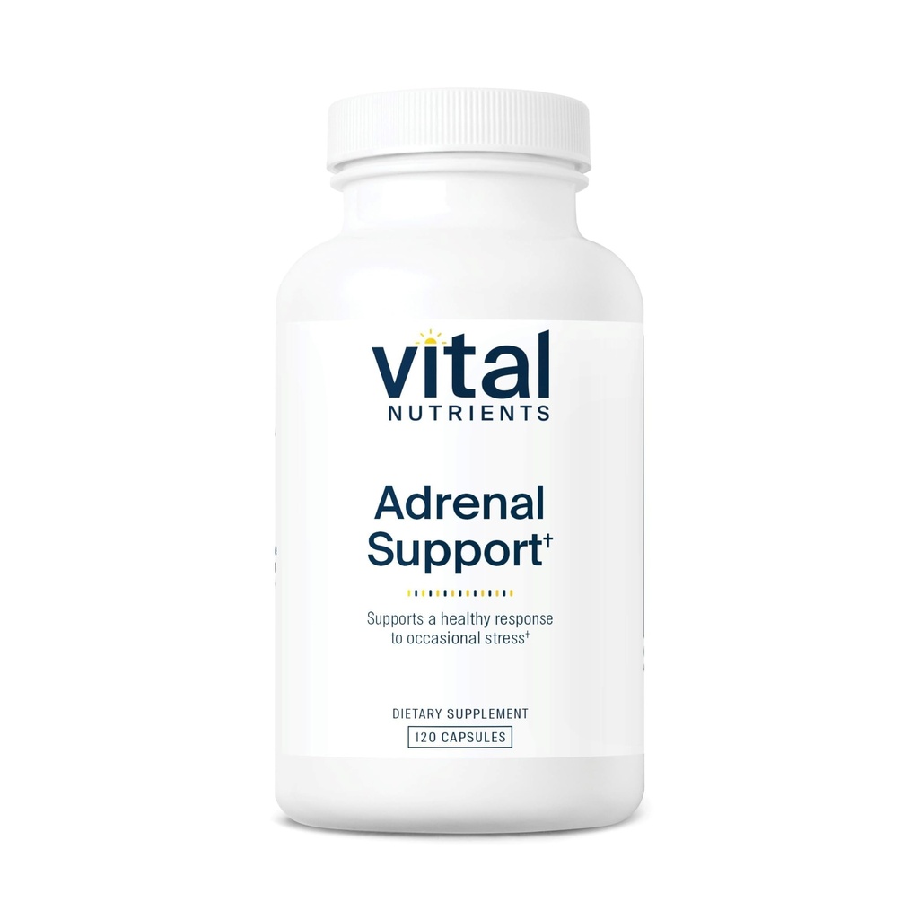 Vital næringsstoffer Adrenal Support | Adrenal støtte kosttilskudd for Gland funksjon og kortisol ledelse | Støtter energi og stress nivåer | Gluten, Dairy, Soja Free | 120 kapsler