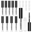 Adecco LLC AHIER 10 stk 4ML Reusable tom flaske rørbeholder for øyenvippe vekst olje / Mascara med børste for hjem og reise (10p)...