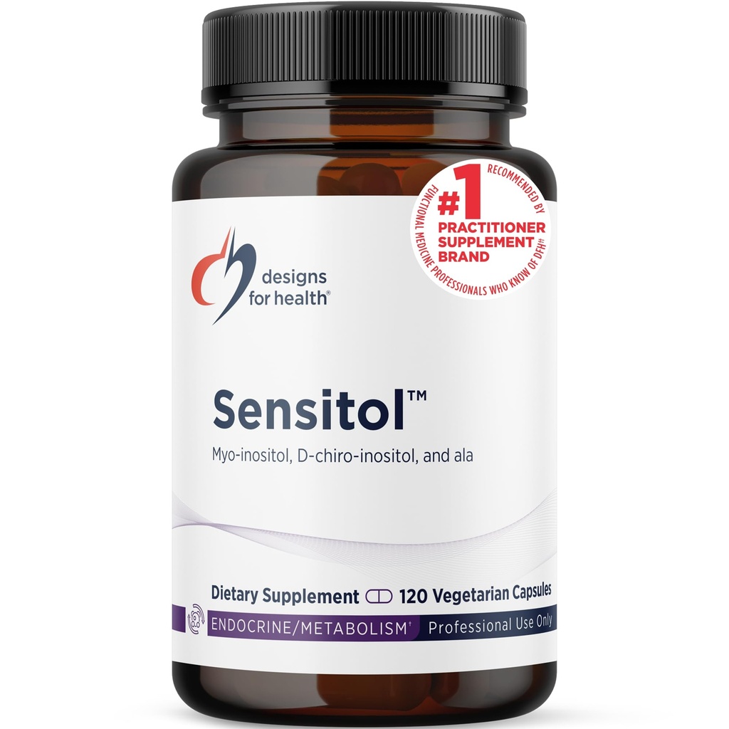 Designs for Helse Inositol + ALA Kapsler - Sensitol Myo-inositol (MI) + D-Chiro Inositol (DCI) med Alpha Lipoic Acid - Vegan, ikke-GMO Supplement (120 Kapsler)