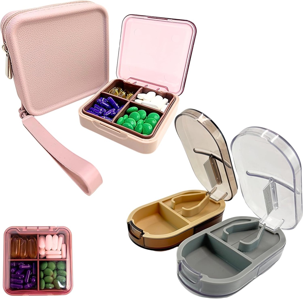 Pill Organizer og Pill Cutter Splitter sett