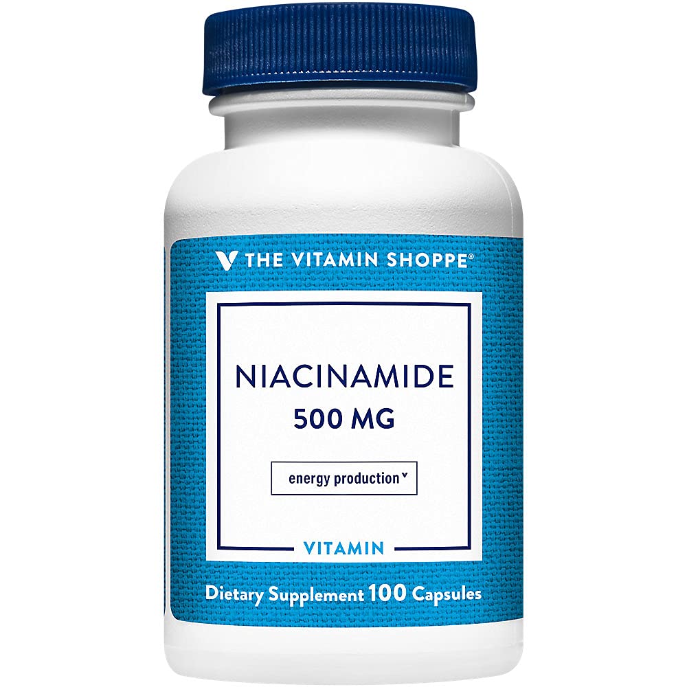 Vitamin Shoppe Niacinamid 500MG, støtter kolesterol nivåer allerede i normal rekkevidde, en gang daglig (100 kapsler)