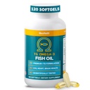 Macuhealth Omega 3 Fiskeolje - 1100mg DHA, 1100mg EPA, Eye & Brain Helse Supplement, Triglyserid Formula, 120 Softgels