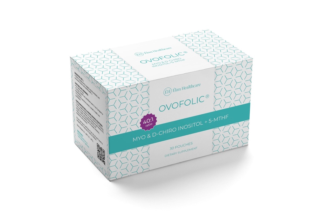 Ovofolic Inositol Supplement - Myo-Inositol og D-Chiro Inositol Plus Active Folate-Ideell 40:1 Ratio - 30 poser