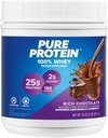 Pure Protein Bars, Høyt Protein, Nærende Snacks å støtte energi, Lav sukker, Glutenfri, Sjokolade Peanut Smør, 1.76oz, Pakke med 4