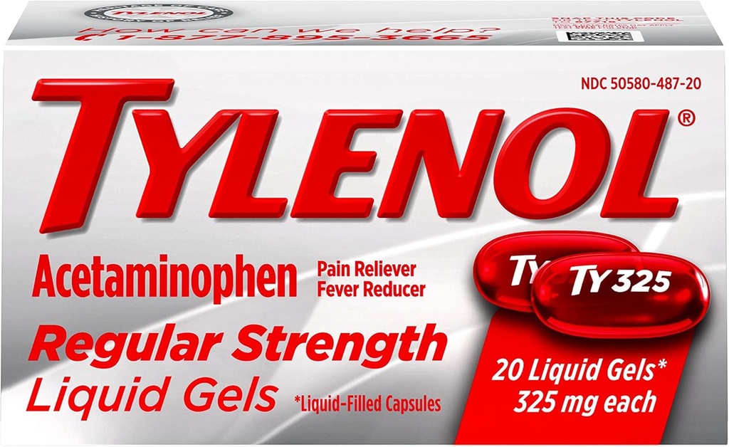 Tylenol regelmessig styrke flytende geler, 20 greve