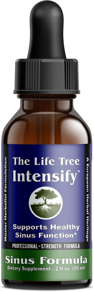 Livstre Intensify - Natural Sinus Support | Professional Styrke | fremmer pustende lettere innen bare sekunder av bruk - 2 fl oz flaske.
