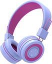 iClever BTH02 Barn Bluetooth-hodetelefoner, 93H Spilletid, Sammenleggbar, Justerbar hodebånd, Bluetooth 5.4, Kids Trådløse hodetelefoner med mikrofon for IPad/tabell/skole/travel, lilla