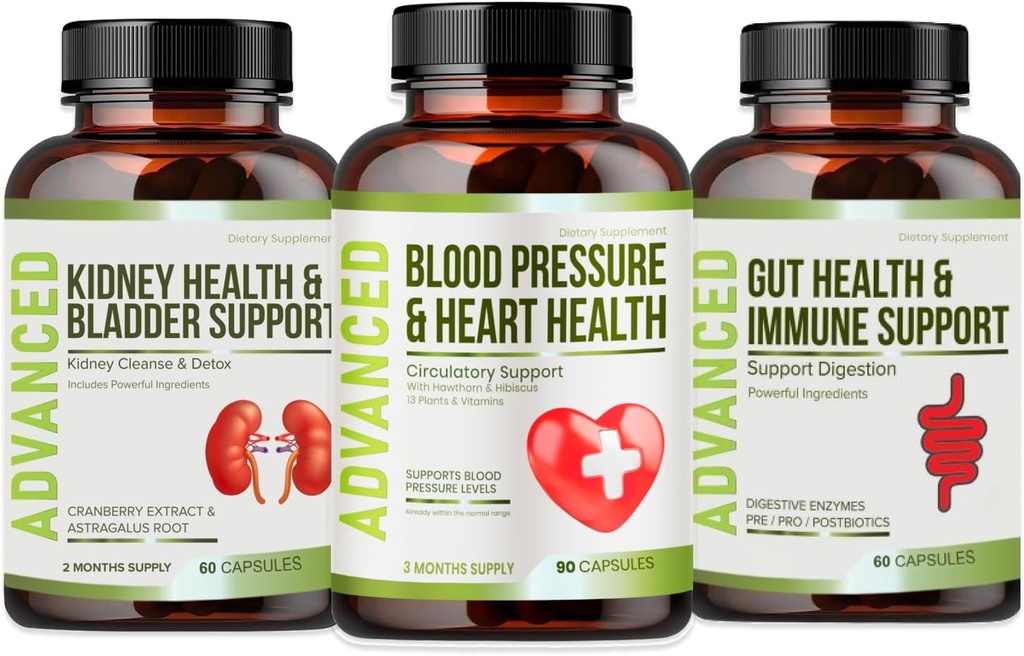 Heart Health Blood Pressure Support Supplement - støtte blodtrykk og sunn circularity naturlig med Hawthorn Berry & Hibiscus. Vitaminer piller for sunn hypertensjon (BP) og sunn hjerte.
