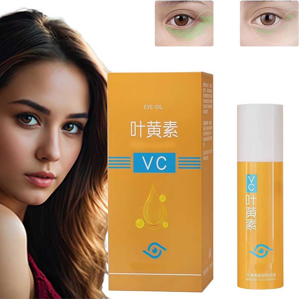 Lutein Øye Essens Olje, Lutein Øyeolje, Lutein essensiell olje, RUY Øyeolje, VC Lutein Øye Essense Olje, Øyeolje Massasje Ball, Omgivelse Anti-Aging Øye Serum for Øyeposer, Mørke Sirkler - (1pc, M)