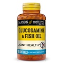 MASON NATURAL Glukosamin & Fish Oil Supplement med DHA & Omega 3 for felles og muskel støtte, 1 måneds forsyning Softgel piller