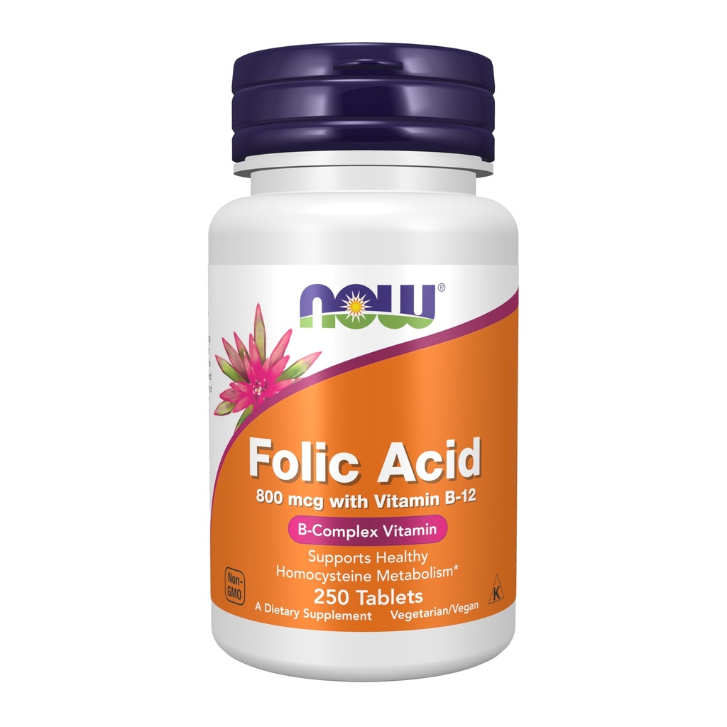 NU Folinsyre 800mg med vitamin B-12 250 tabletter