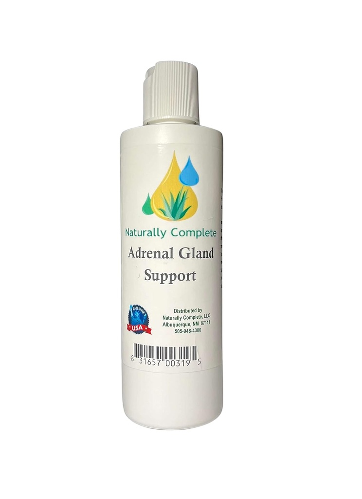 Adrenal Gland Støtte Lotion 8 oz flaske | Non-GMO | No Soy | Unscented | Laget i USA