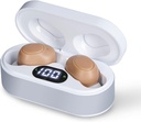 Høreapparater for eldre, oppladbare høreforsterkere med støy Annullering, krystallklar lyd, usynlig OTC-høreapparater m/Charging Case for voksne