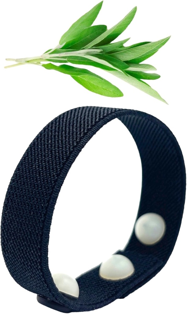 Kjøle Hot Flash Wristband – Acupressure Band for Menopause, Natt Sweats, Mood, søvn, emosjonell støtte – Aromaterapi Clary Sage Scent