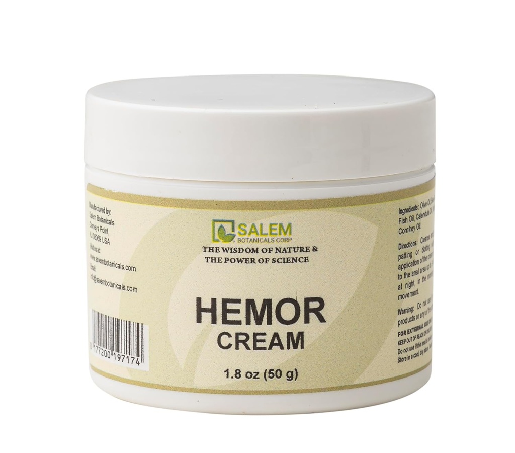 Salem Botanisk Hemor Cream, 1.8 Ounce