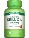 Naturens sannhet Antarktis krill olje 2000mg Softgels | 60 greve omega-3 med EPA & DHA | Ikke-GMO & Glutenfri Supplement