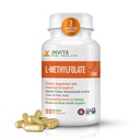 INVITA L-Metylfolat - Profesjonell styrke aktiv Metyl Folat - 5-MTHF Supplement for energi, Mood & Immune Support - Ikke GMO, Glutenfri, Ingen Fyllere (5 mg)