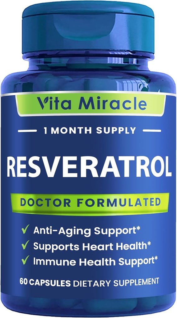 Resveratrol Supplement 1200 mg høy potens - Økologisk transveratrol med forbedret absorpsjon for Cellular og kognitiv helse kosttilskudd - Ikke GMO Sammenligne Denne 1200 mg til andre 500 mg eller 1000 mg