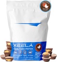 XEELA Plant Basert Vegansk Protein pulver - Uavhengig testet - 25g høy protein, eraprotein for menn og kvinner - Vitaminer og mineraler, ikke GMO, Dairy & Glutenfri, LowCarb & LowFat (Peanut Butter Cup)
