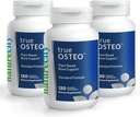 NatureCity True-Osteo Plantebasert Supplement for Bone Styrke | AlgaeCal Kalsium & Magnesium, Plantebasert vitamin D3, vitamin K2, Silicon® Gentle på Mage (360 kapsler)