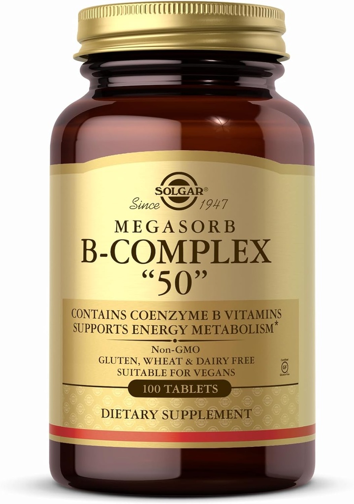 Solgar - Megasorb B-Complex "50", 100 tabletter