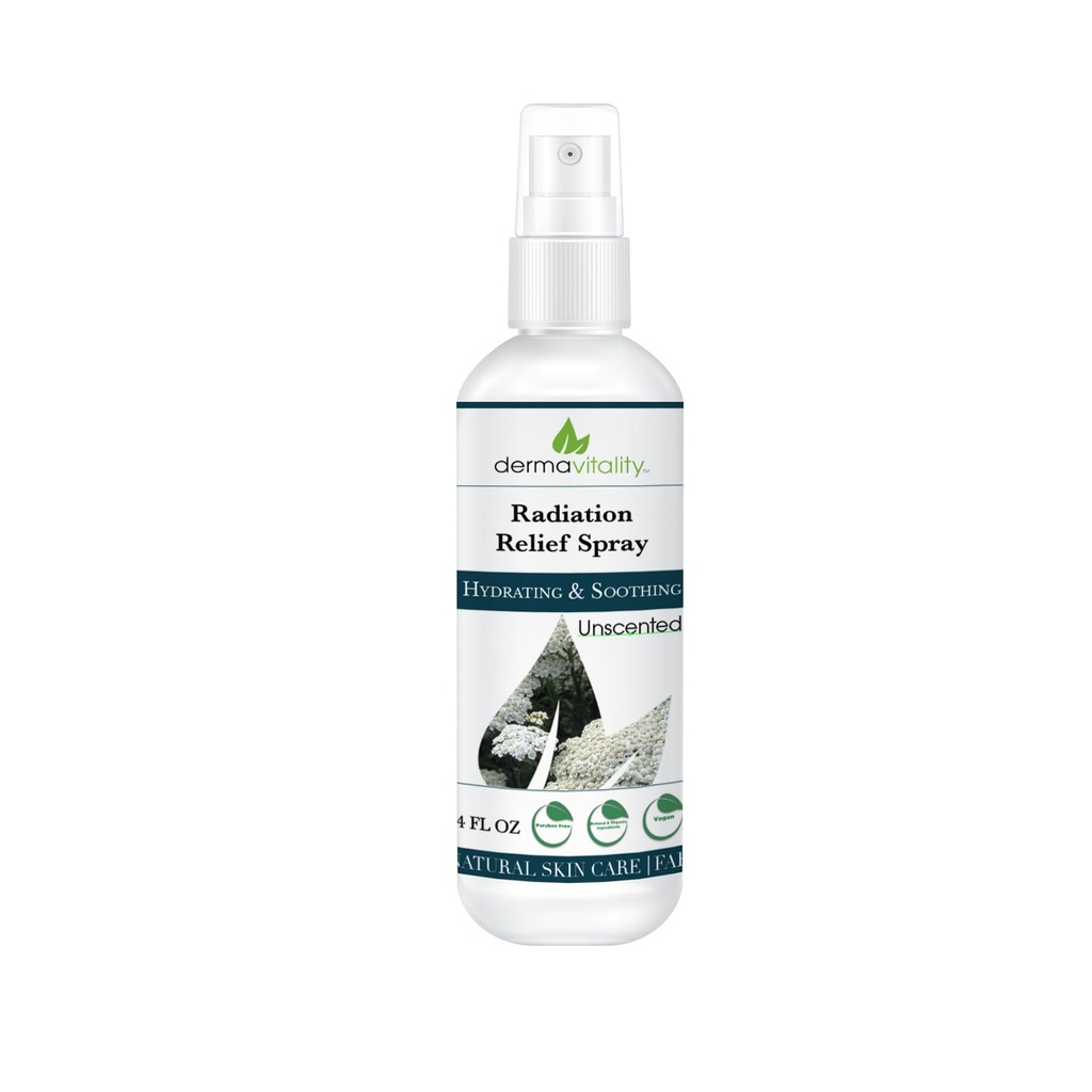 Stråling Burn Relief Spray - Calendula Spray for strålebehandling, usentrert, Fragrance Free, Natural Organic Plant Based Moisturizing Soothing Relief for kløende og sensitiv hud - 4 ounces