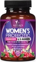 Probiotika for kvinner 60 milliarder CFU - 16 Strains, Prebiotika og Cranberry, PH Balance, Digestive helse, Vaginal & Immune Support, Kvinner Probiotika for Gut Helse, Holdestabil - 60 Kapsler