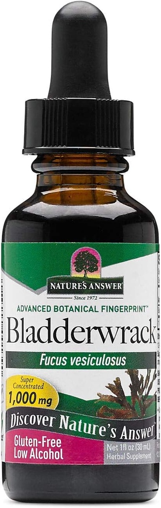 Naturens svar Bladderwrack Thallus med organisk lav alkohol 1 Fluid Ounce  Natural Naturlig immunforsterker | Støtter Digestion | Fremmer en sunn Thyroid