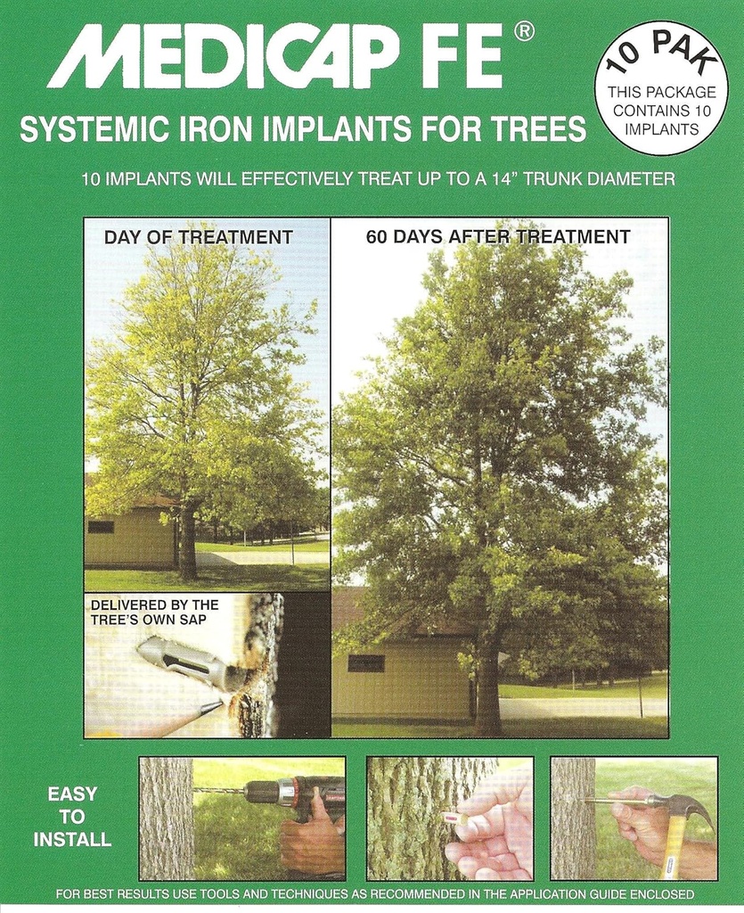FE FE1210 Systemic Iron Tree Implant, Pakke med 10