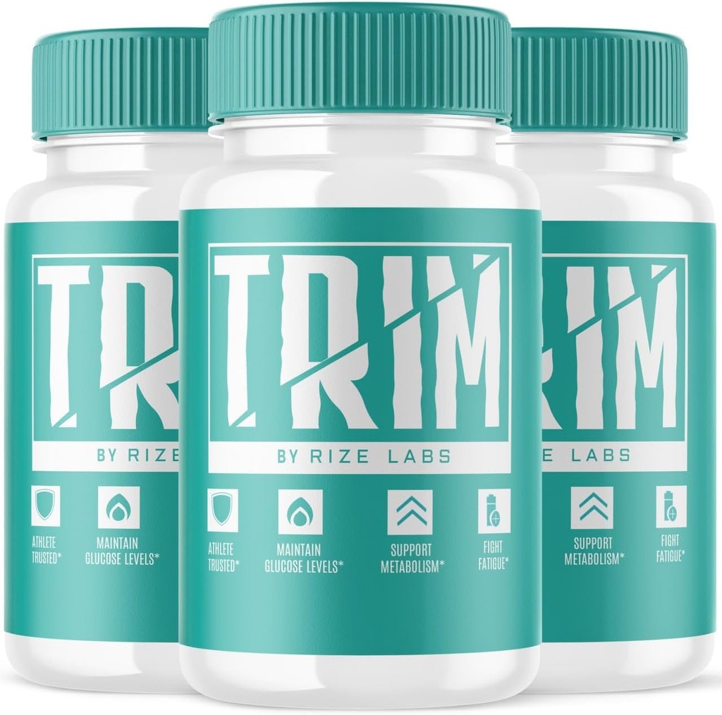 Rise Labs Trim Supplement, Kapsler for avanserte vekttap, piller kurert for å puss gjennom skjæring og Sculpting fase en Sculpted Fysikk - pakke med 3(180 Kapsler)