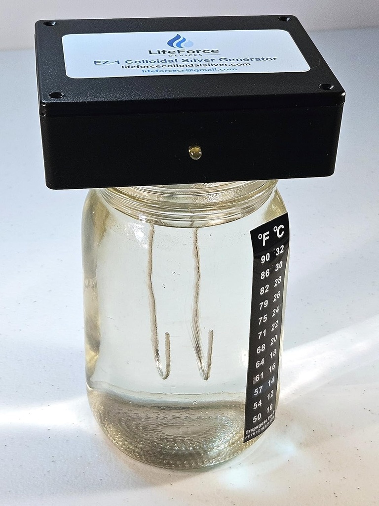 EZ-1 Deluxe Colloidal Generator pakke (10 Gauge sølv Wires) - Gjør 32 oz på 16 minutter