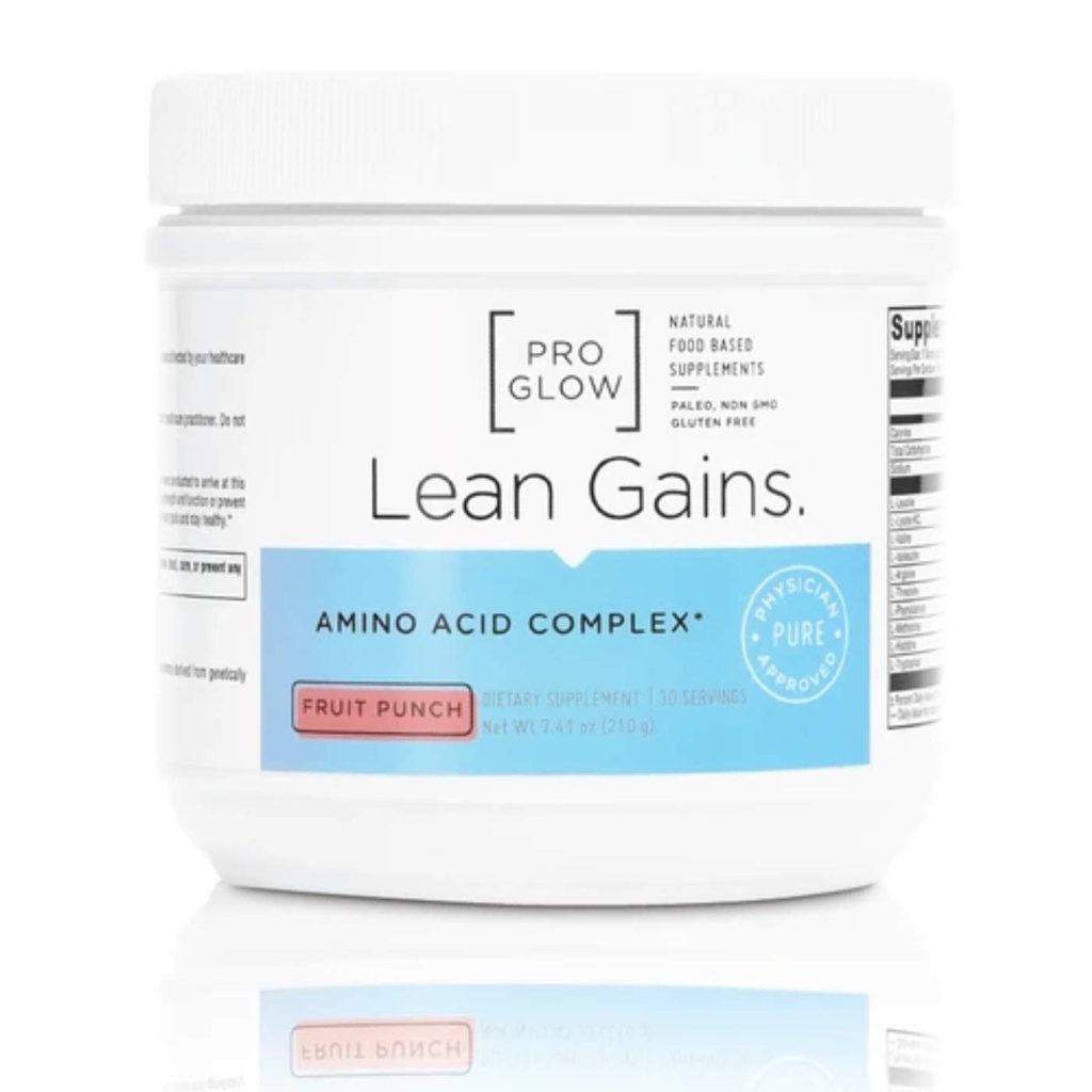 Frukt Punch Flavor Amino Acid Kompleks for kvinner å bygge lean sterke muskler - ProGlow Lean Gains (30 serveringer)