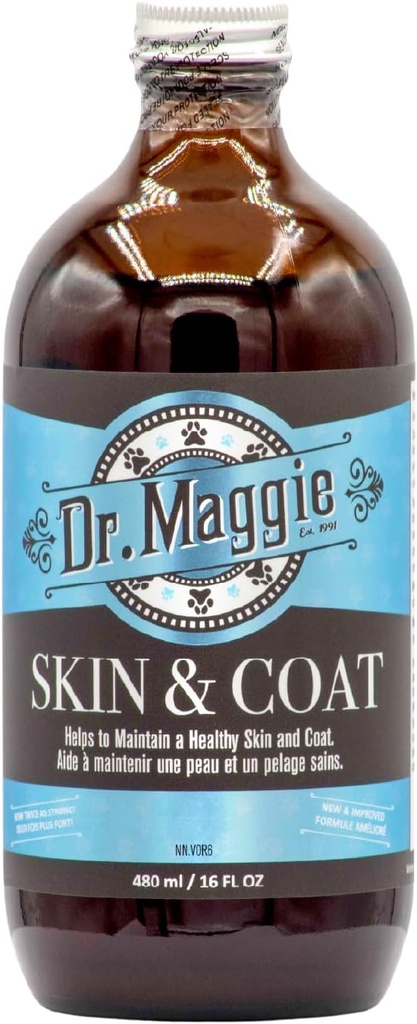 Dr. Maggie Hud og Coat ® Omega 3 Supplement med fiskeolje, Flax og Olive Olje  480