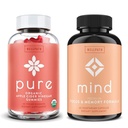 WellPath ren Apple Cider Vinegar med mor Gummies & Mind Brain Supplement med Lions Mane - Støtter fokus og minne, 60 Ct Hver