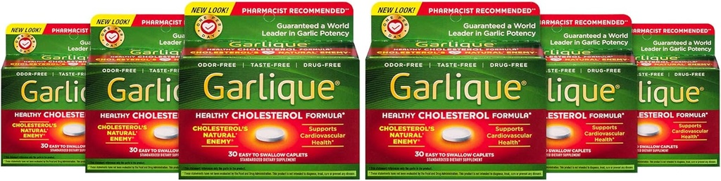 Garlique Sunn Kolesterol formel med 5000 mg allicin, 60 Enteric Coated Caplets (pakke med 6)