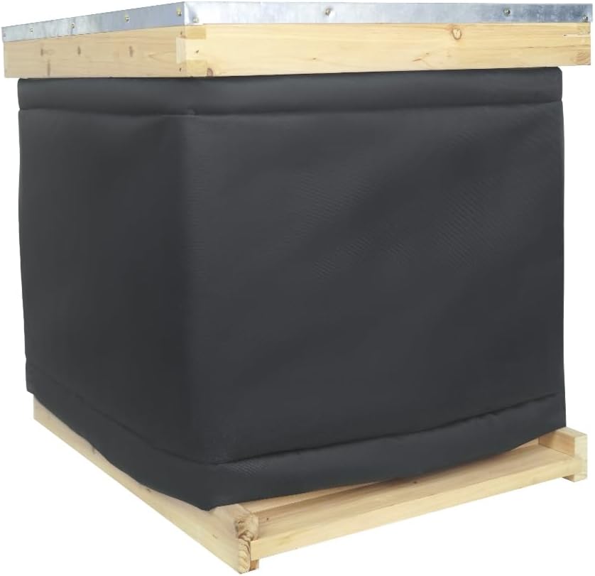 Bee Hive Wrap, Vinter Hives Beekeeping Tjenester passer 1 dype hyller med 1 Medium Hive Box, vinterbeskyttelse Cover 600D Oxford isolert deksel, lettvekt, Reusable (81"x15.7")