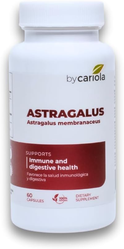 Astragalus Root Capsules - Immune & Digestive Support Supplement - Naturlig Formula, Øker Energi, Forbedrer Digestion - Astragalus Membranaceus Extract - 60 greve (30 Serveringer)