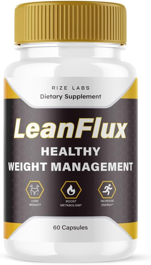 Rize Labs LeanFlux - Lean Flux vekttap for å øke BAT nivåer, Leanflux Anmeldelser Ikke-GMO lett å svelge Supplement piller, Gain Brown Dipose Veske BurnFat (60 kapsler)