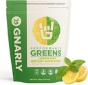 Gnarly Nutrition Greens Superfood pulver – sitron mint ytelse Super Greens pulver – NSF innhold sertifisert – organiske, probiotika og essensielle mikronæringsstoffer - sitron mint, 11.64 oz