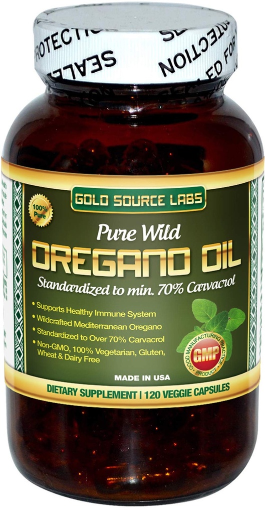Wild Oregano Oil Capsules - 120 flytende Veggie Softgels - Ren standardisert Wild Oregano Leaf ekstrakt tilbyr 70% Carvatrol (32 mg) for immunsystem helse - ikke GMO, Vegan, Glutenfri