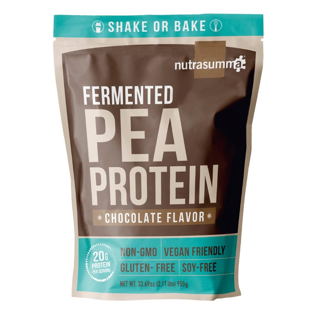 Nutrasumma era protein pulver, vegansk sjokolade flavor, 100% plantebasert, ingen kunstige søtningsstoffer, ikke GMO, Glutenfri og soya gratis, 2,11 LB